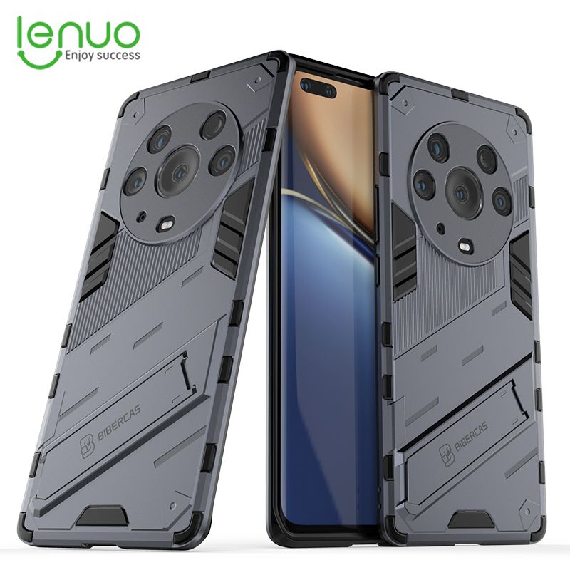 Lenuo Punk-Casing For Huawei Honor Magic3 Pro Back Cover Eight-Color Anti-Fall And Anti-Slip Phone Bracket Lens Protection Cover Lovers Case