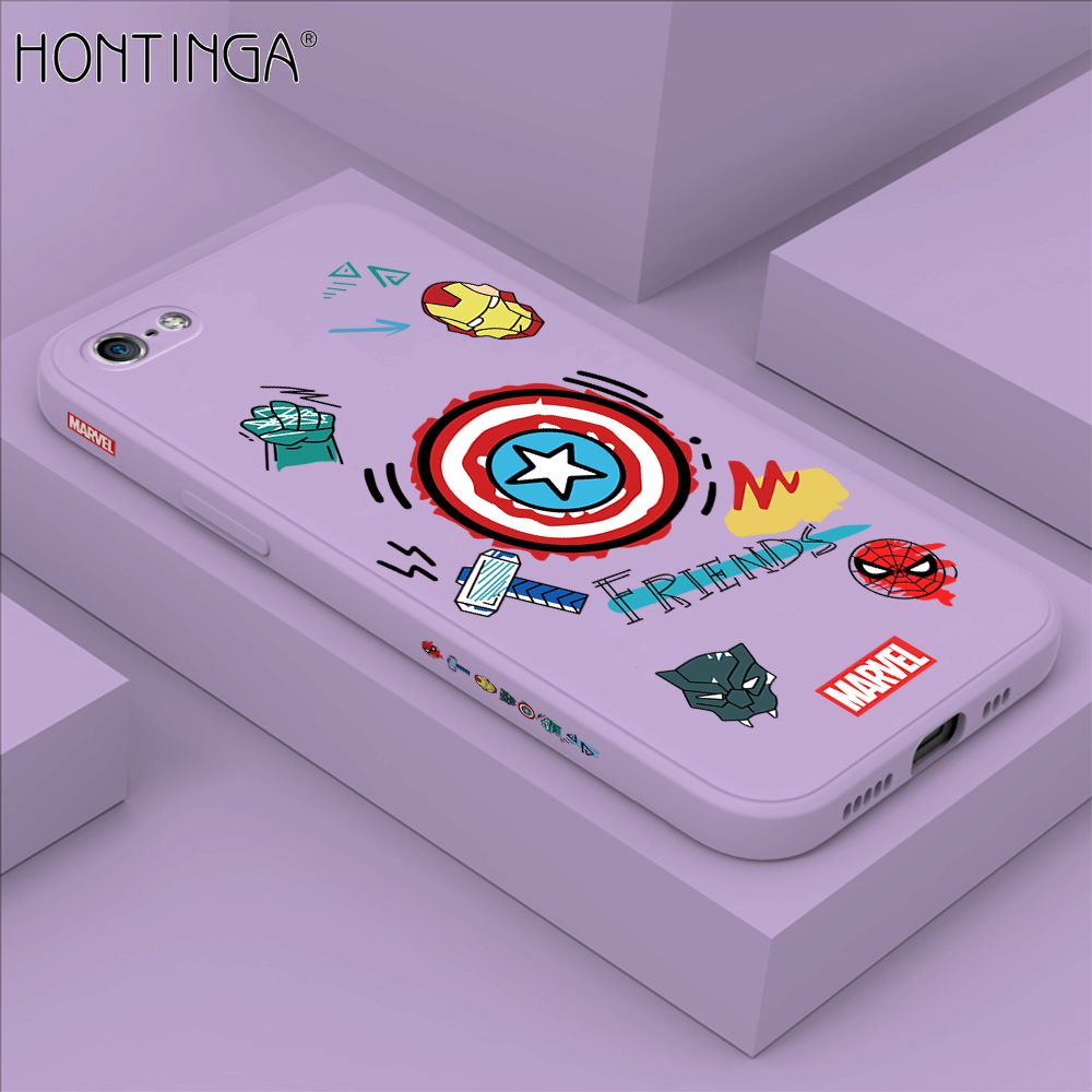 Hontinga for iPhone 5 Case Side Design Trendy Cartoon Sign Back Cover Soft Square Edge Pattern Liquid Silicone Phone Cases