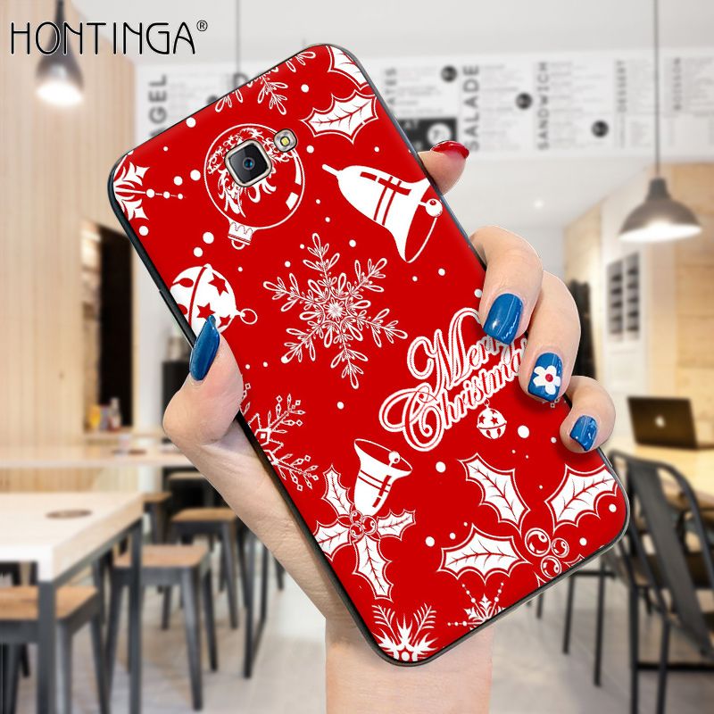 Hontinga for Samsung J7 Prime Case Merry Christmas Gifts for Girls Boys Phone Cover Shockproof Soft Silicone TPU Cases