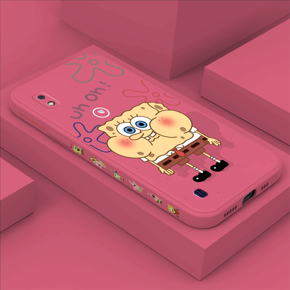 ZeroQiQi for Samsung A10 Case Cartoon Anime Side Printing Cases Soft Liquid Silicone Phone Cover
