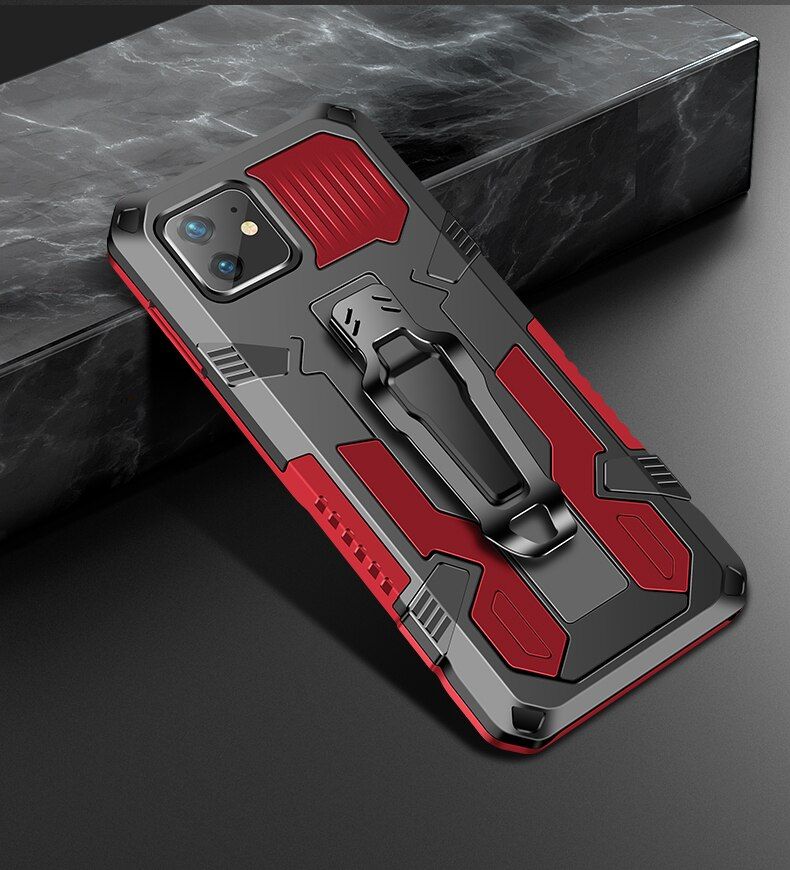 Fashion Rugged Stand Metal Armor Phone Case For Xiaomi Poco X3 Pro Nfc Shockproof Aluminum Anti-fall PC Protection Back Cover