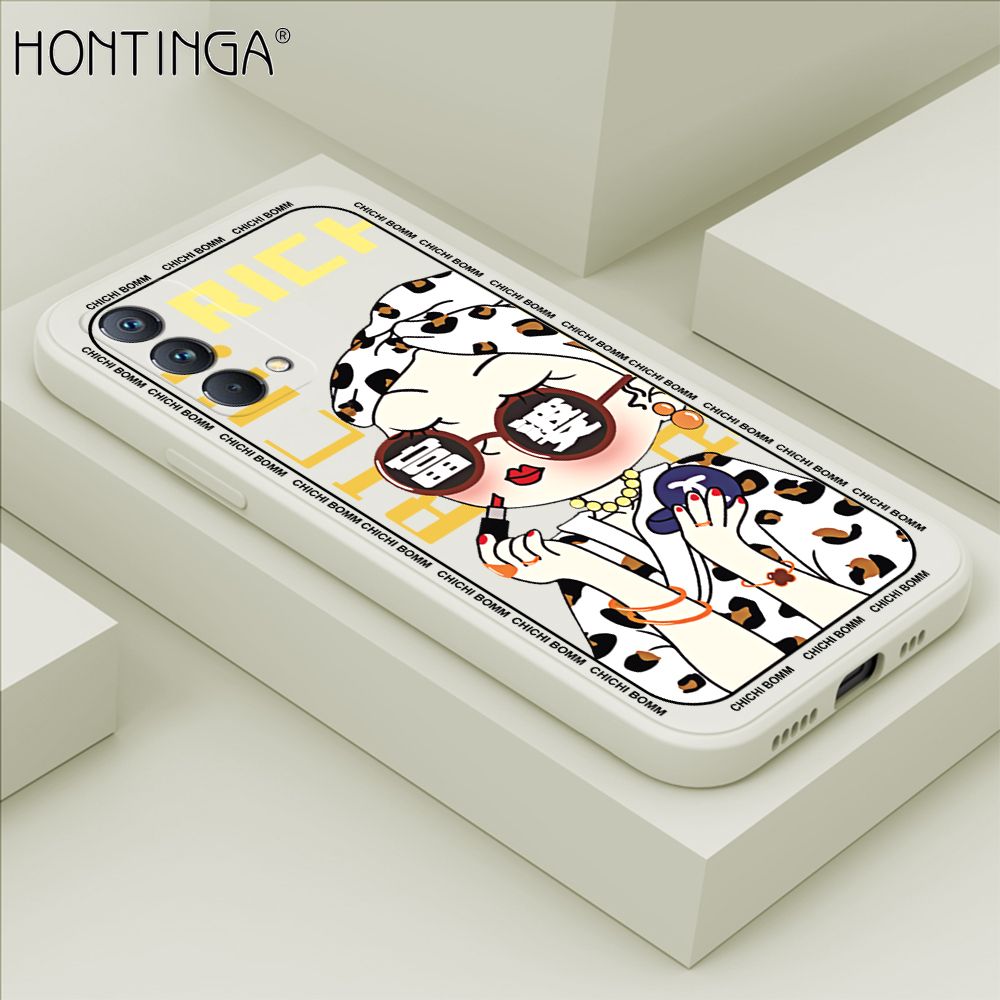 Hontinga for Realme GT Master Case Fashion Sunglasses Rich Girl Phone Case Phone Case Soft Square Edge Silicone Cases Full Lens Cover Shockproof Protection Cover