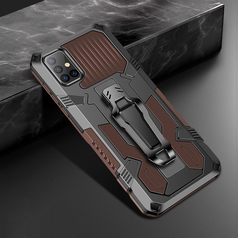 For Samsung Galaxy A71 5G New Mechanical Armor Series Fully Upgraded Protective Cover Compatible with Magnetic Car