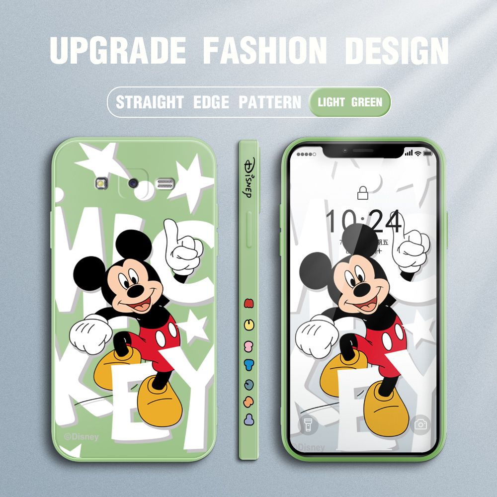UCUC for Samsung Galaxy J7 2015 / J7 Core Back Cover Cute Cartoon Characters Ultra Thin Soft Luxury Square Multicolor Liquid Silicone Phone Case