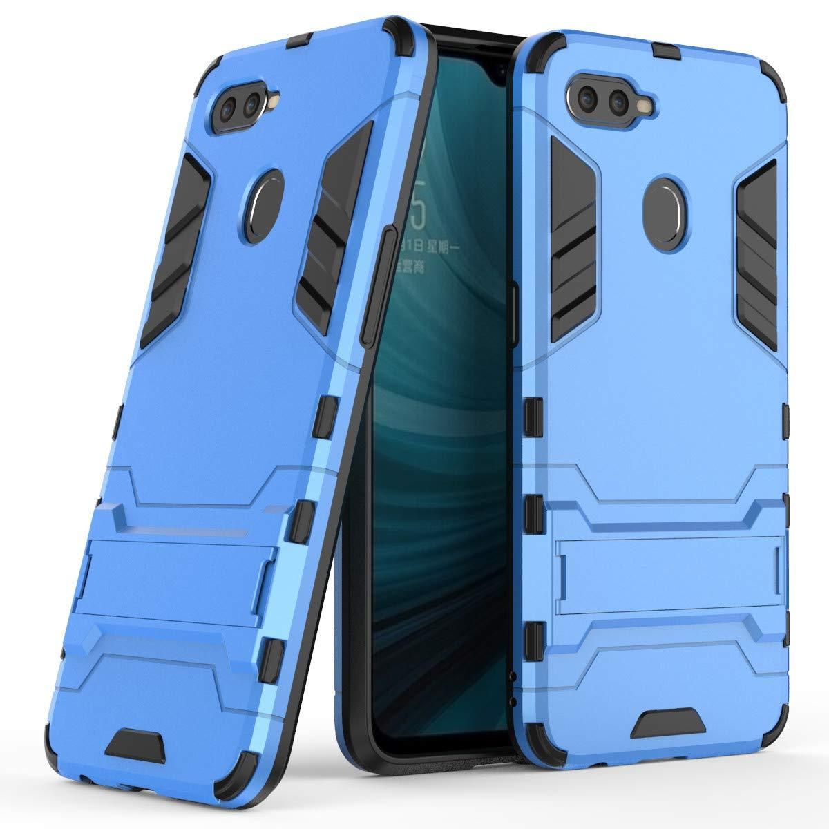 Oppo A7 Armor Shockproof Phone Back Cover - Blue