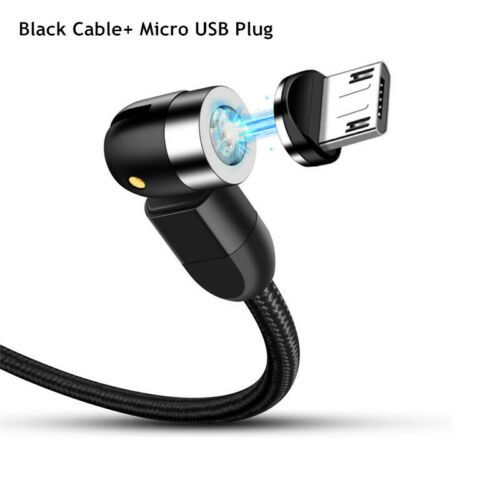 UGI 3A Fast Charging Magnetic Cable For IOS Type C USB C Micro USB Android Cable Rotating Mobile Phone For Samsung Oneplus HTC