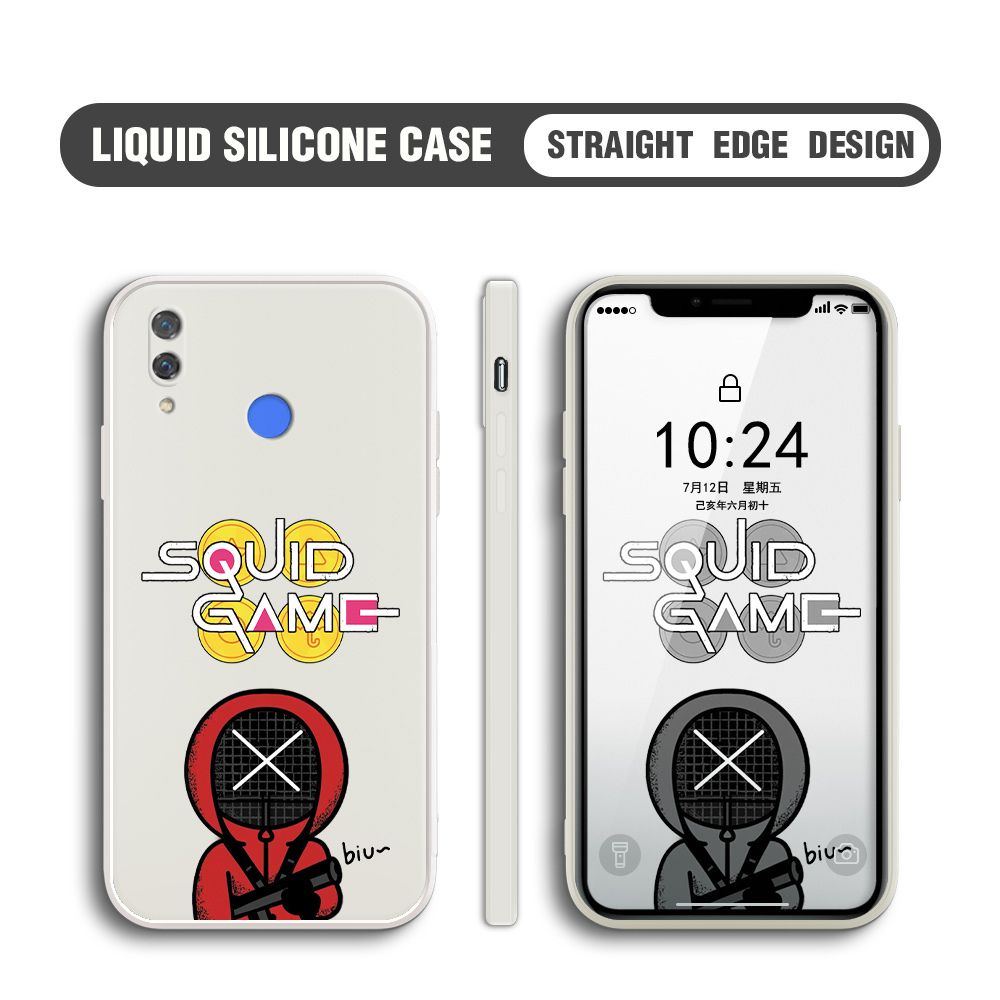 Jizetin for Huawei Nova 3i Case Fashion Cartoon Judge Role Phone Cover Square Liquid Silicone Trend Phone Case