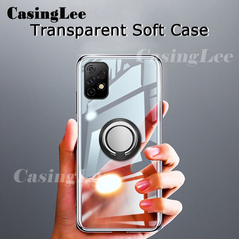 lee For Umidigi Bison GT2 Case Soft Clear Transparent Shockproof Car Magnetic Holder Ring Back Cover Umidigi Bison GT2 Phone cases cover