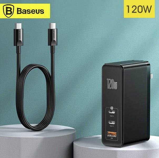 Baseus GaN 2 Pro120W Charger Quick Charge 3.0 4.0 For Mc Book Pro Fast Charging Cable For Huawei Mate 10 USB C To Type C PD Charger
