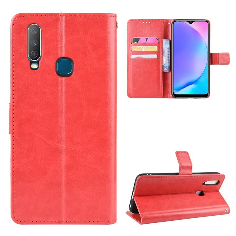 Holster Flip Stand Wallet Crazy Horse PU Leather Case For Vivo Y3 Cover