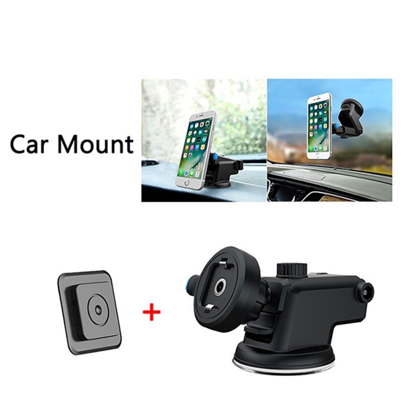 LINGYOU Universal Multi Purpose Quick Mount Phone Holder Stand For Motorcycle/Car/Bike/Belt Clip/Wall/Armband/Wristband Mount
