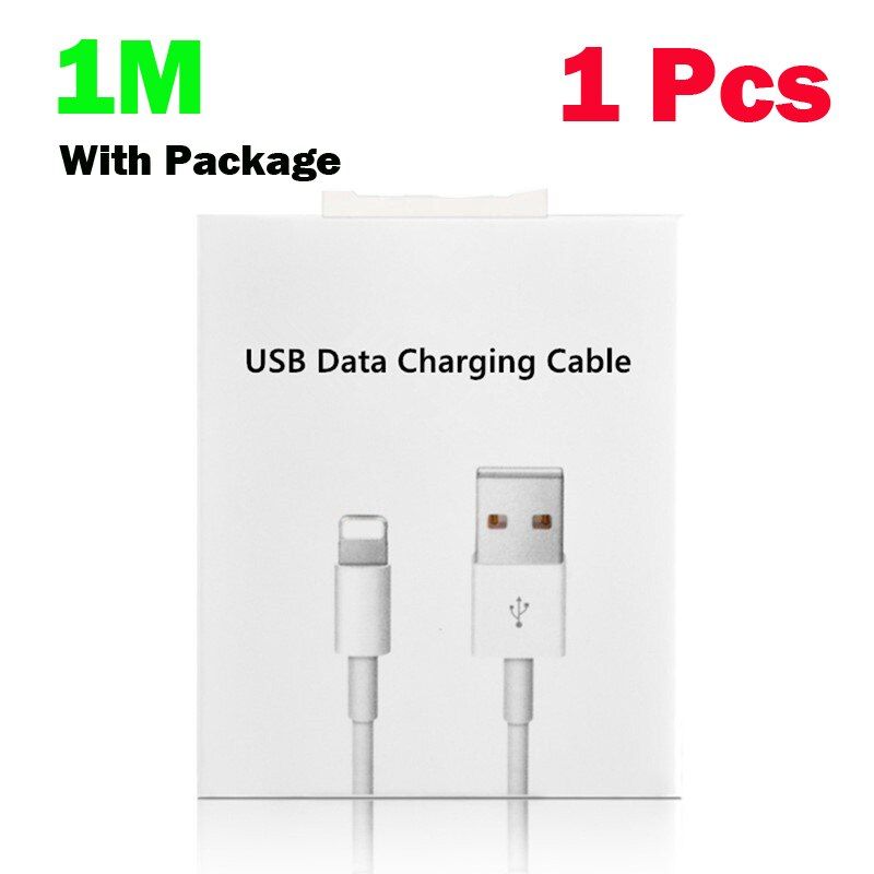 1m USB Data Charging Cable For Apple iPhone 6S 6 7 8 Plus 11 Pro XS Max X XR SE 2021 USB Charger Cables With Retail Box