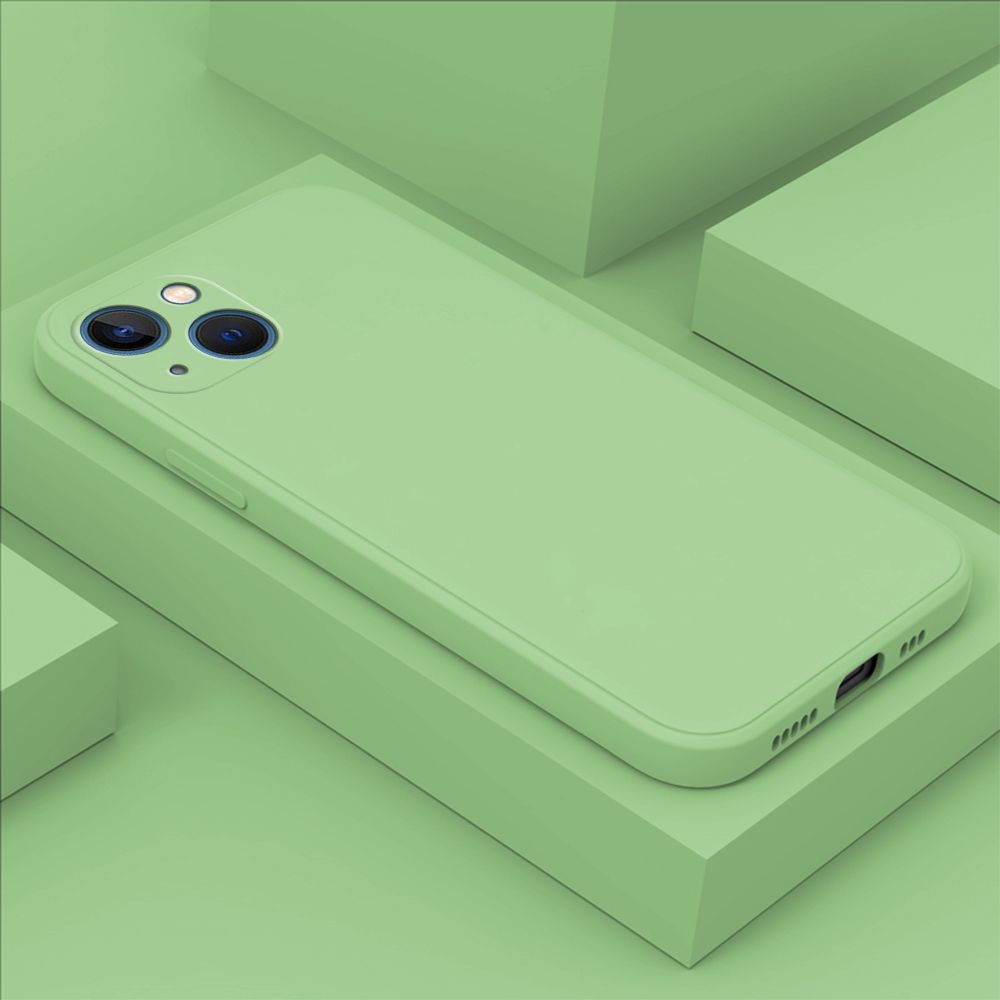 Hontinga for iPhone 13 Mini Case Thin Soft Luxury Square Liquid Silicone Phone Case Candy Cover
