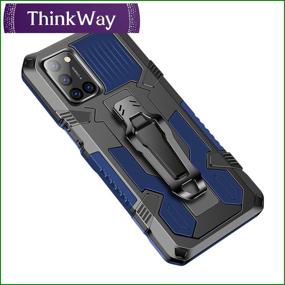 Airbag Drop Case Soft TPU Silicone + Hard Polycarbonate - Non-Slip 360° Drop Protection - With Stand For OPPO A94 4G/F19 Pro/Reno 5F/Reno5 Lite & OPPO Realme8 4G/Realme8 Pro 4G
