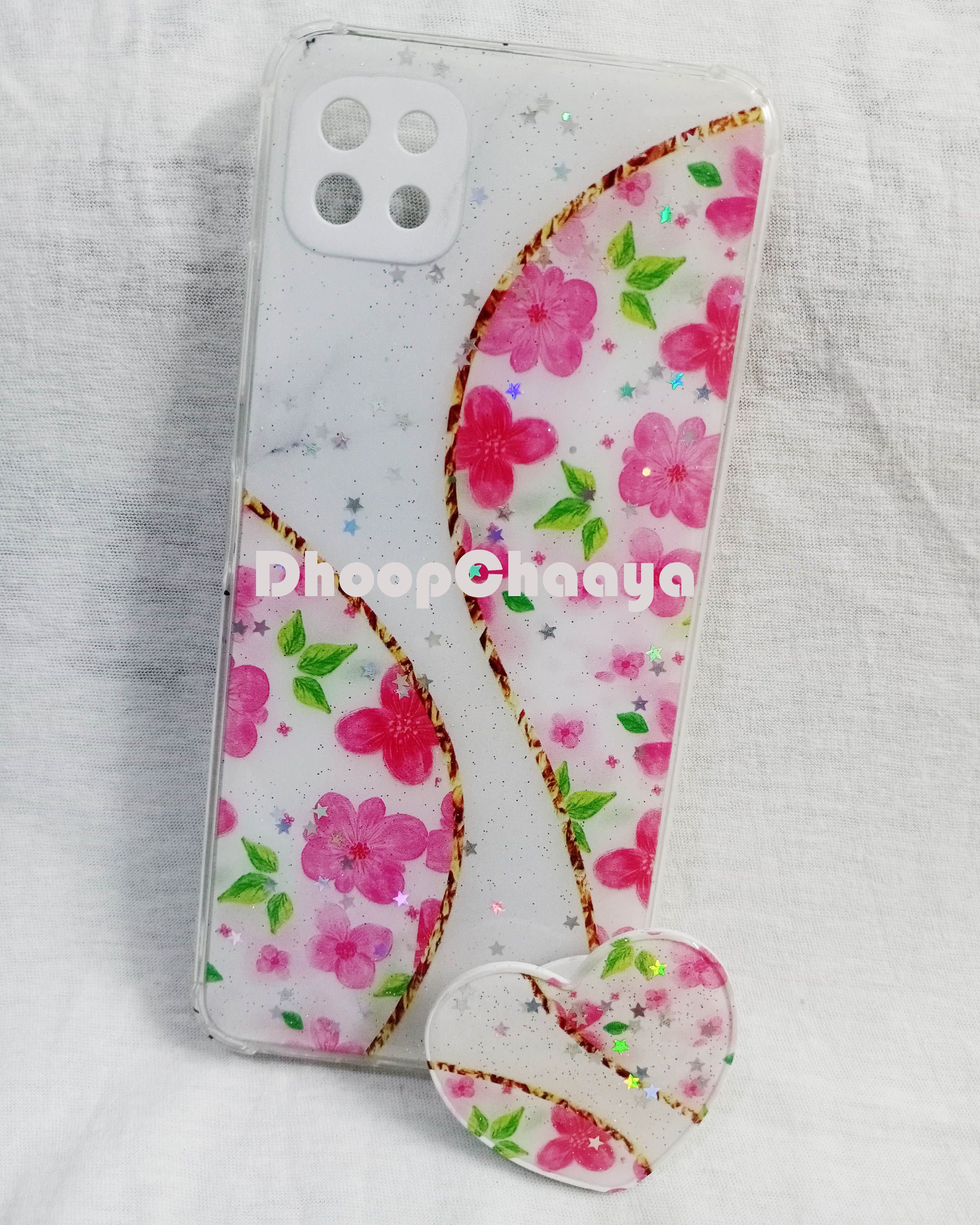 Samsung Galaxy A22 5G - 3D Flexible Silicone Fashionable Ladies Cover with Pop Up Socket - Back Cover