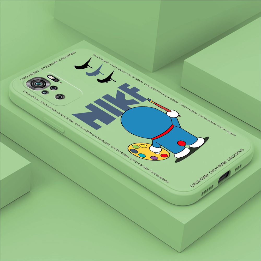 Hontinga for Redmi Note 10 4G Case Fashion Cat Phone Case Phone Case Soft Square Edge Silicone Cases Full Lens Cover Shockproof Protection Cover