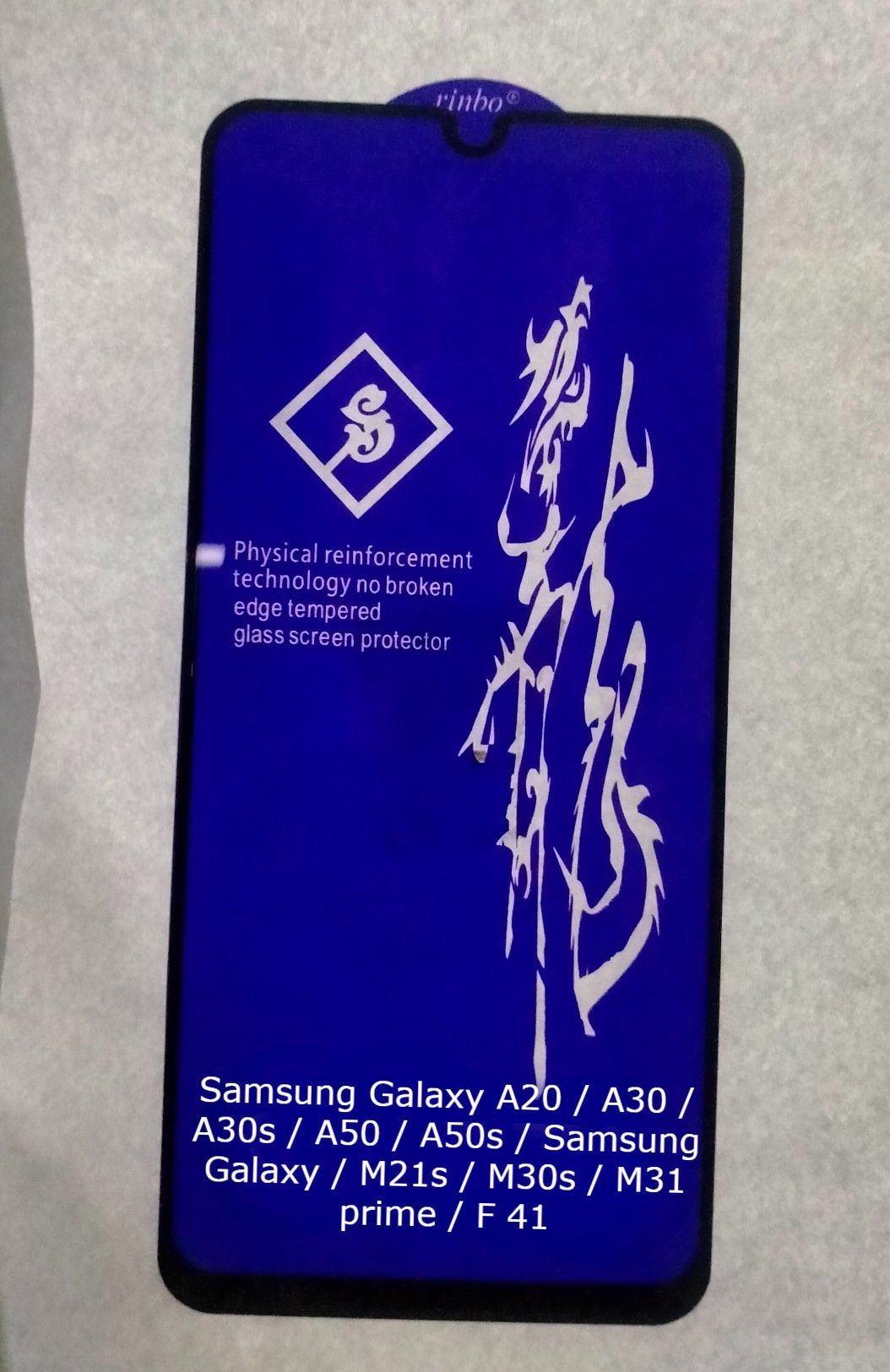 AL MODEL same screen protector Samsung Galaxy A20 / A30 / A30s / A50 / A50s / Samsung Galaxy M10s / M21s / M30 / M30s / M31 prime / F 41 RINBO HD crystal glass screen protector