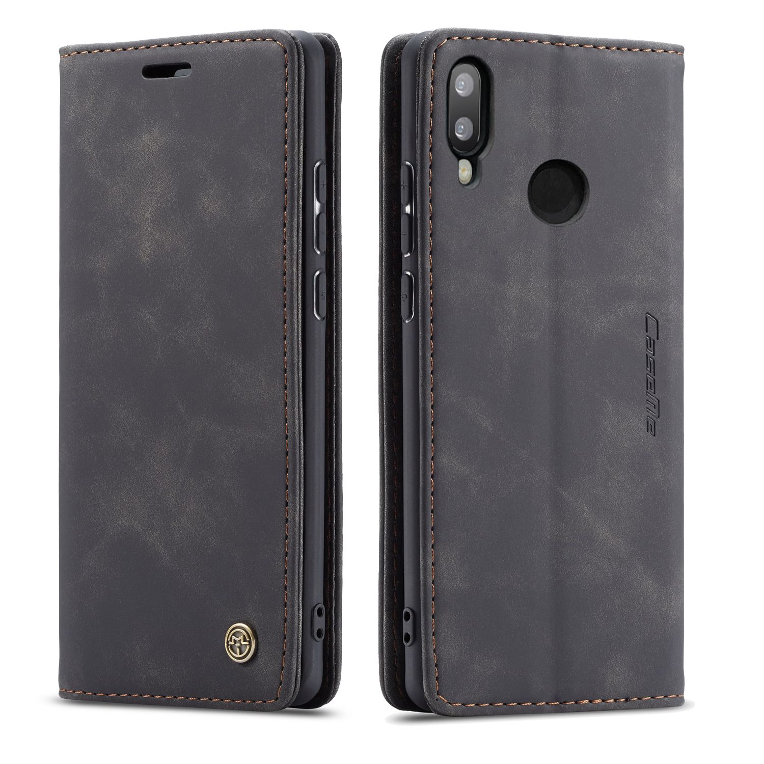 High Quality Retro Magnetic Flip Leather Case For Huawei P Smart 2019 Phone Case Wallet Card Cover