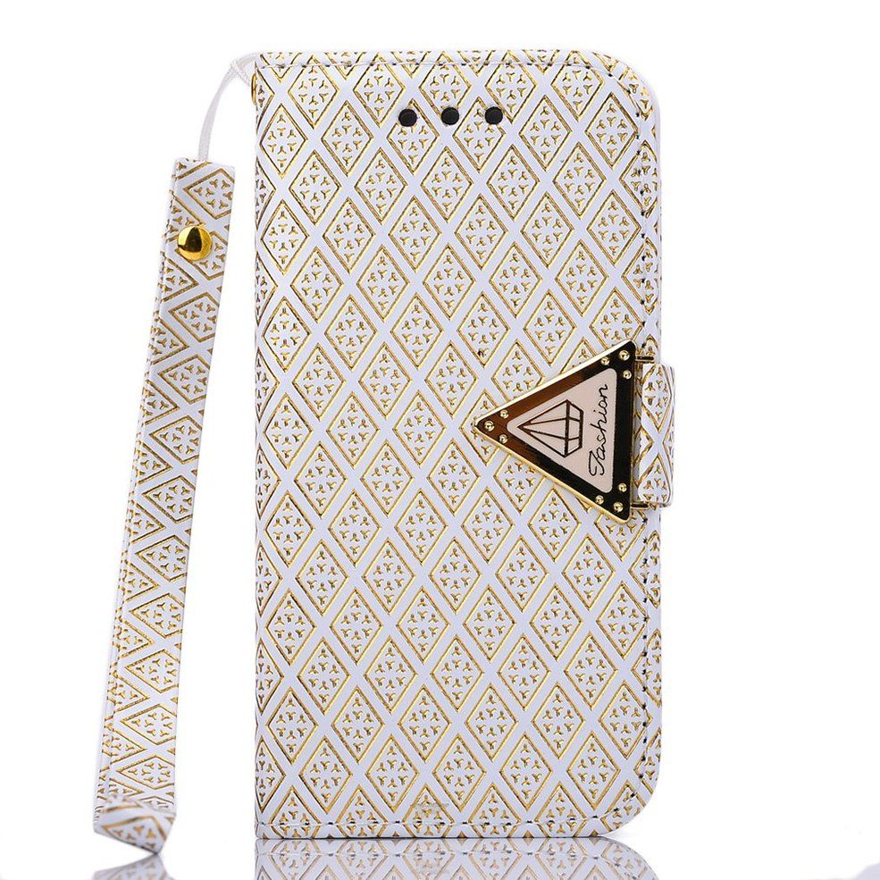 New Diamond Buckle Leather Flip Wallet Case Cover Stand Strap For iPhone 6