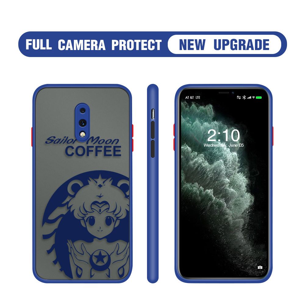 Hontinga for OnePlus 7 Case Sailor Moon Cases Edge Frosted Transparent Phone Cover