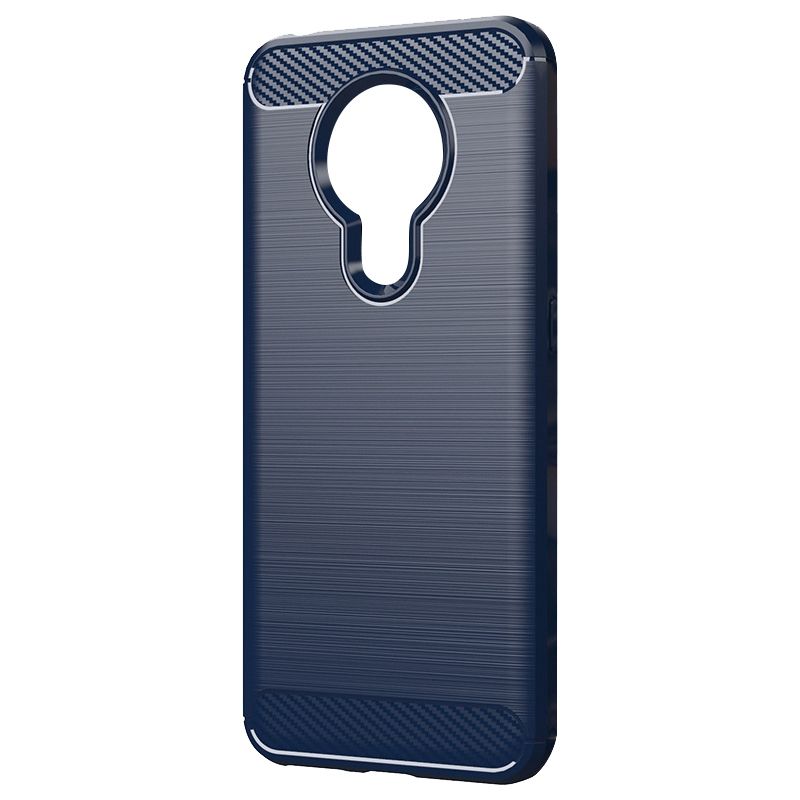 Suitable for Nokia 5.3 Case Anti-Fall Protective Shell Brushed Shell Protective Soft Shell TPU Mobile Phone Case Blue
