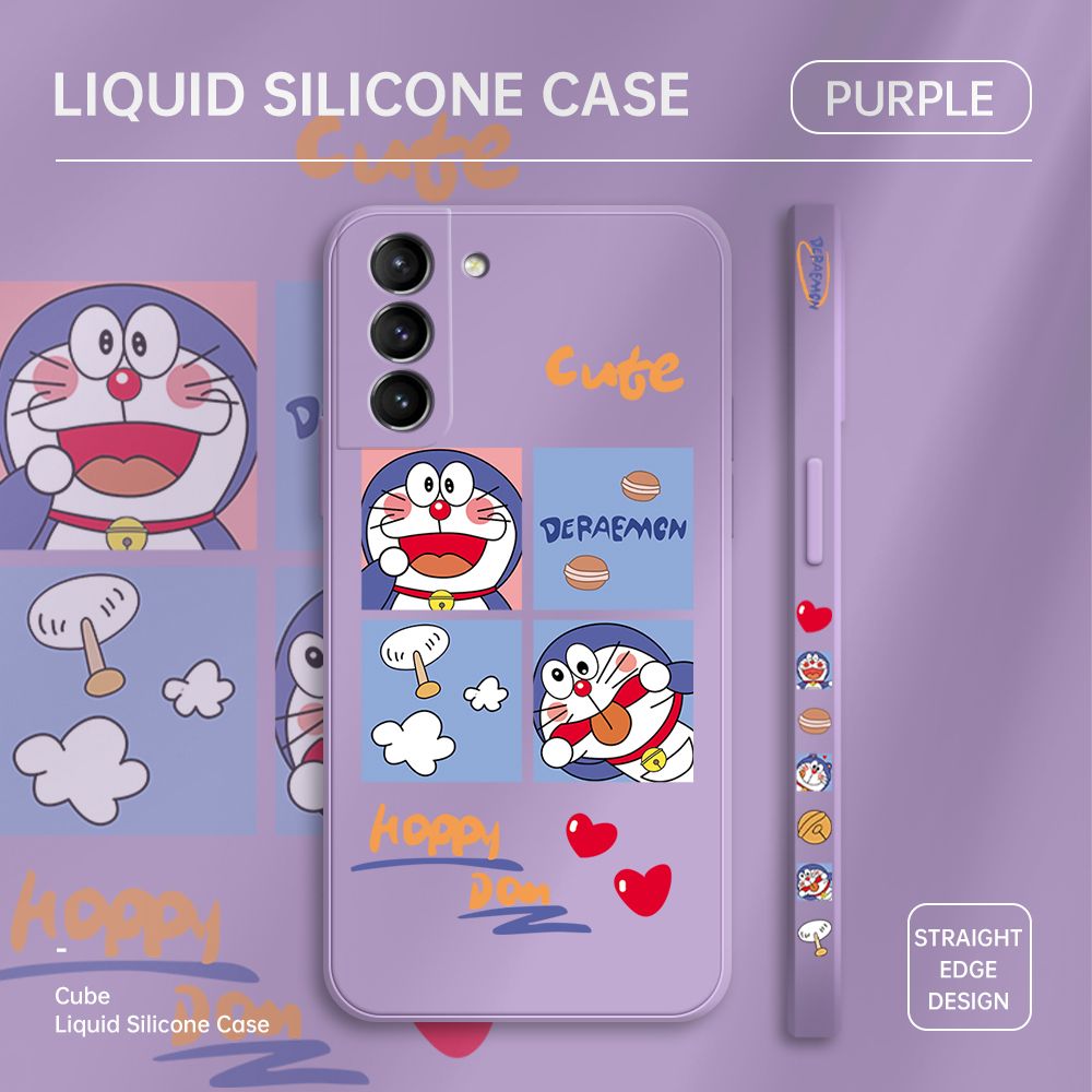 ZeroQiQi for Samsung S21 5G Case Cartoon Cat Phone Cover Soft Full Lens Protection Case Ultra Thin Soft Liquid Silicone Phone Case