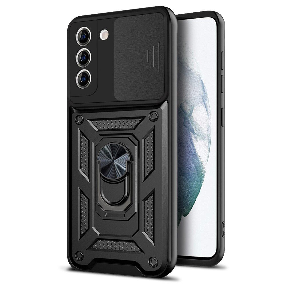 Lens Protection ShockProof Phone Case For Samsung Galaxy S21 Ultra S21 Note 20 Ultra S20 FE A71 A72 Metal Magnetic Ring Bracket
