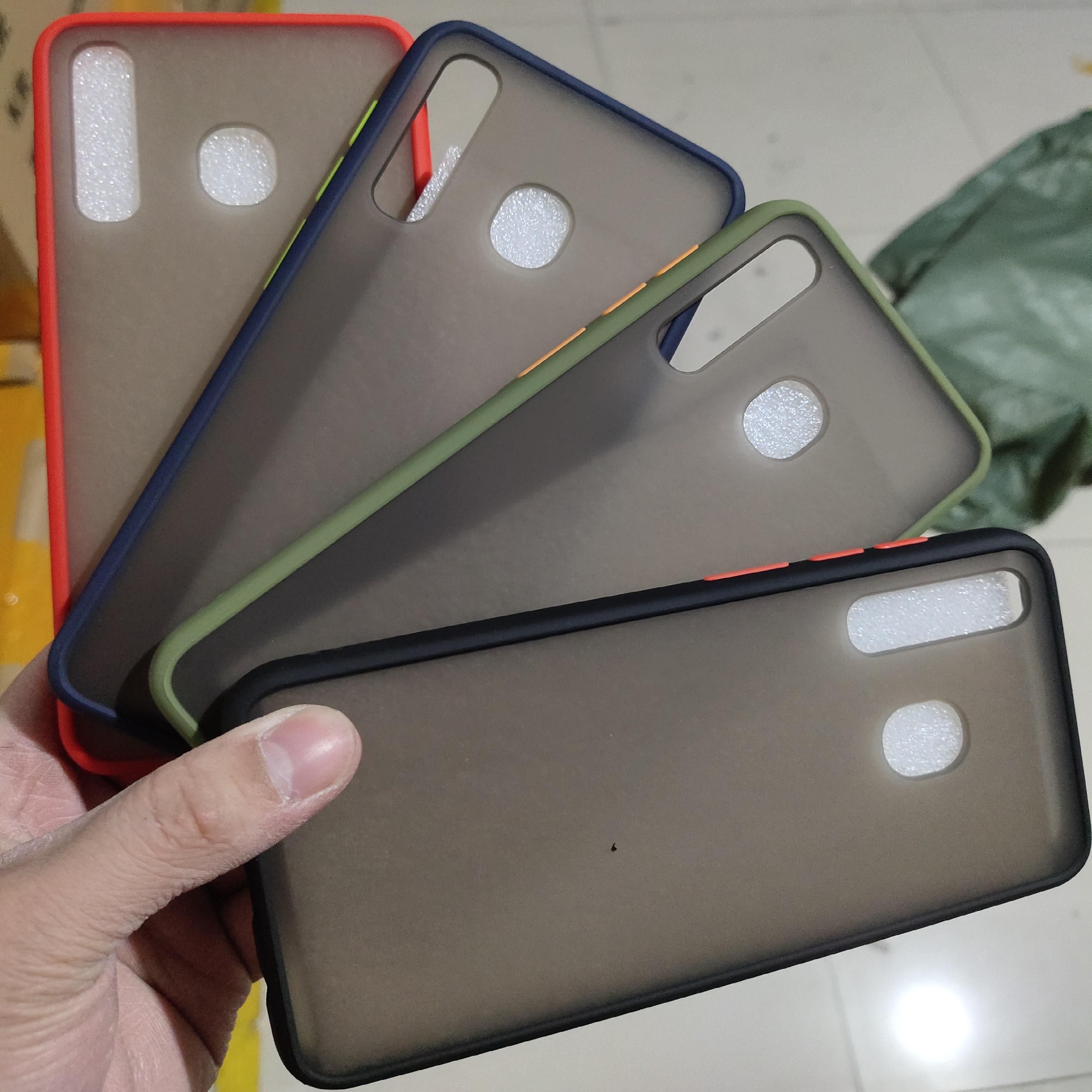 For Realme C3 Luxury Shockproof matte frosted and smoky transparent phone back Cover Case