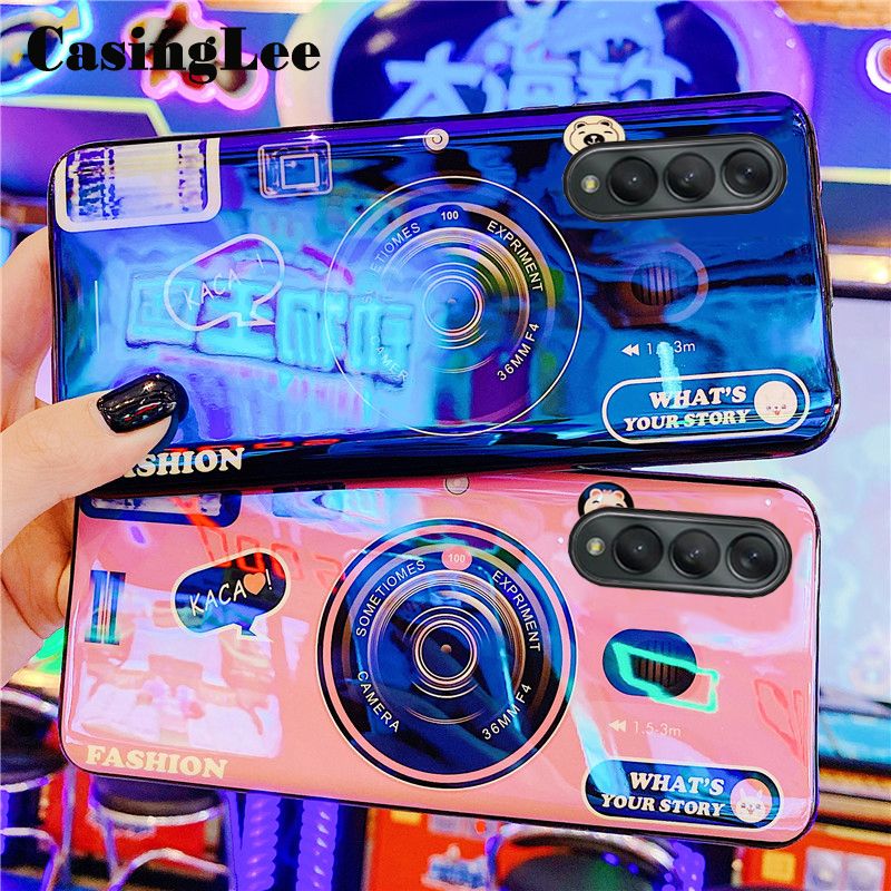 CasingLee For Samsung Galaxy Z Fold3 Case Shockproof Blu-ray Cute Camera Cartoon Design Silicone back Cover For Samsung Z Fold3 Phone Cases For girls and Boys