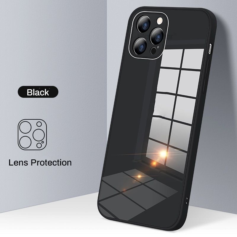 Liquid Silicone Tempered Glass Case For iPhone 13 12 Mini 11 Pro X XS Max XR SE 2 7 8 Plus Hard Cover Protective Capa