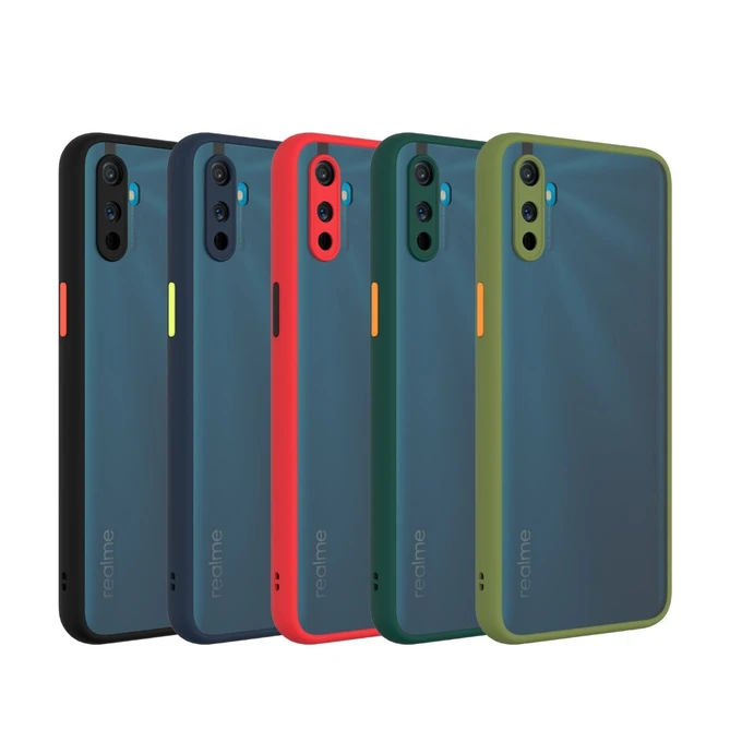 My choice Protective Sleek oppo realme c3 Back Cover Case Soft TPU Rubberised Matte Cover Complete Camera Protection
