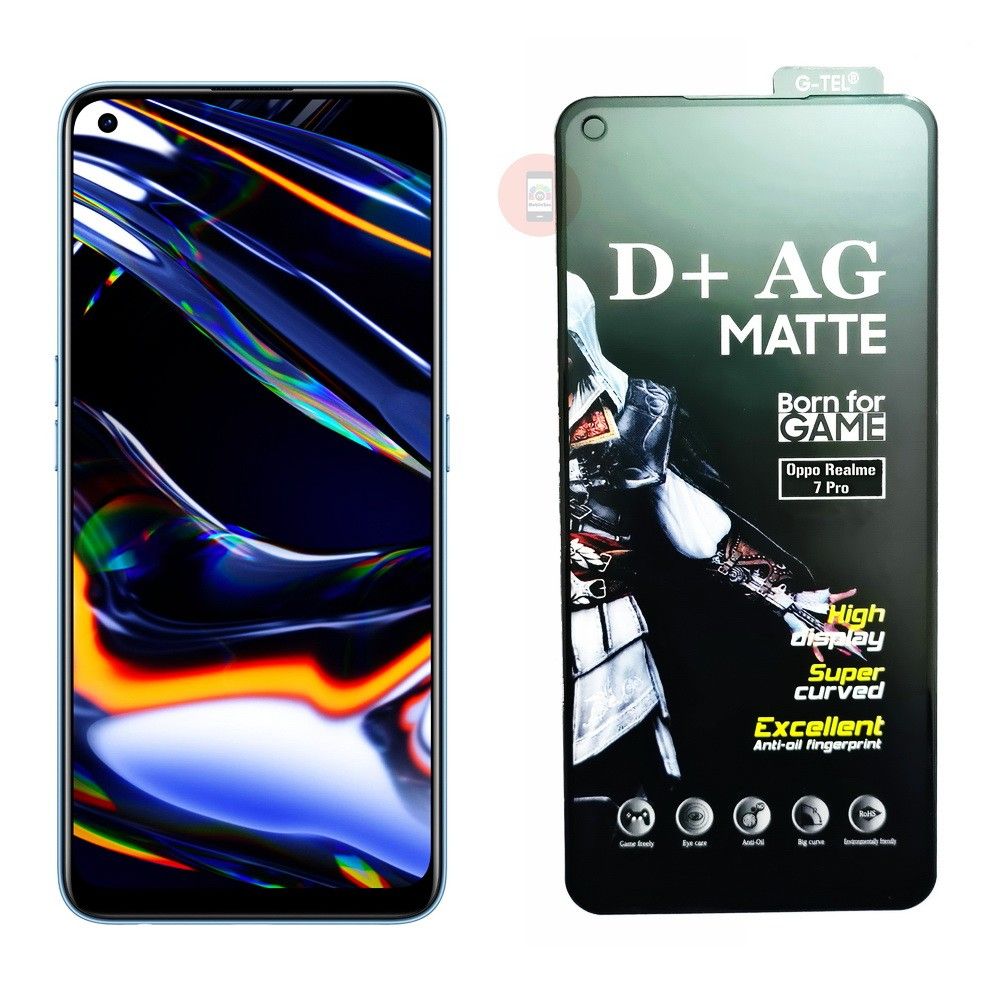 Realme 7i / 6i / 5i / 5 Pro / C11 / C15 / C3 / XT / Narzo 20 PREMIUM 9D AG MATTE Tempered Glass Screen Protector (FULL DISPLAY COVERED)