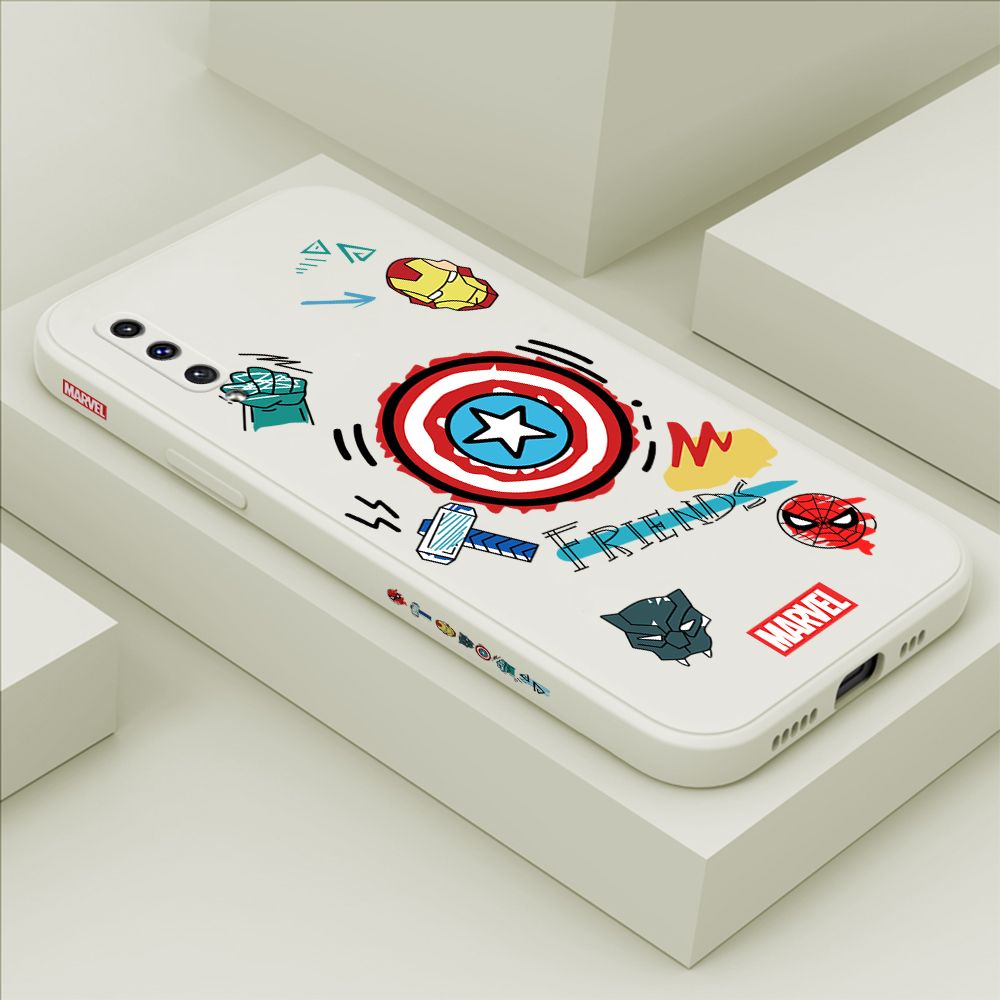ZeroQiQi for Samsung A30S Case Cartoon Anime Icon Phone Cover Soft Full Lens Protection Casing Ultra Thin Soft Liquid Silicone Phone Cases