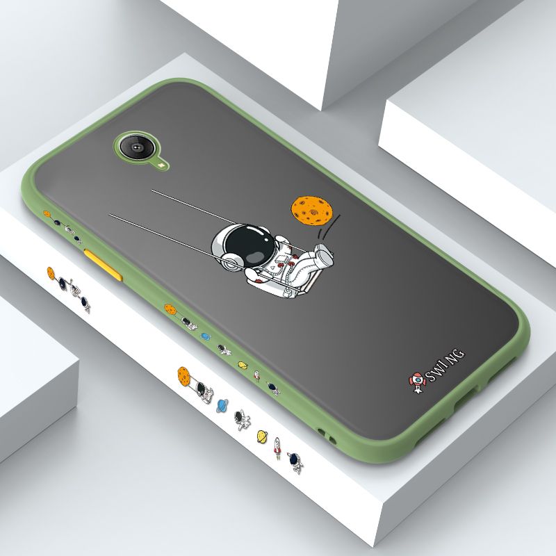ZeroQiQi for Redmi Note 2 Case Astronaut Swinging Side Printing Cover Frosted Ultra Thin Protective Anti Fall Phone Case