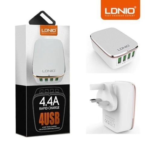 LDNIO A4404 Rapid Charge 4 USB Port AUTO ID 4.4A Travel Charger