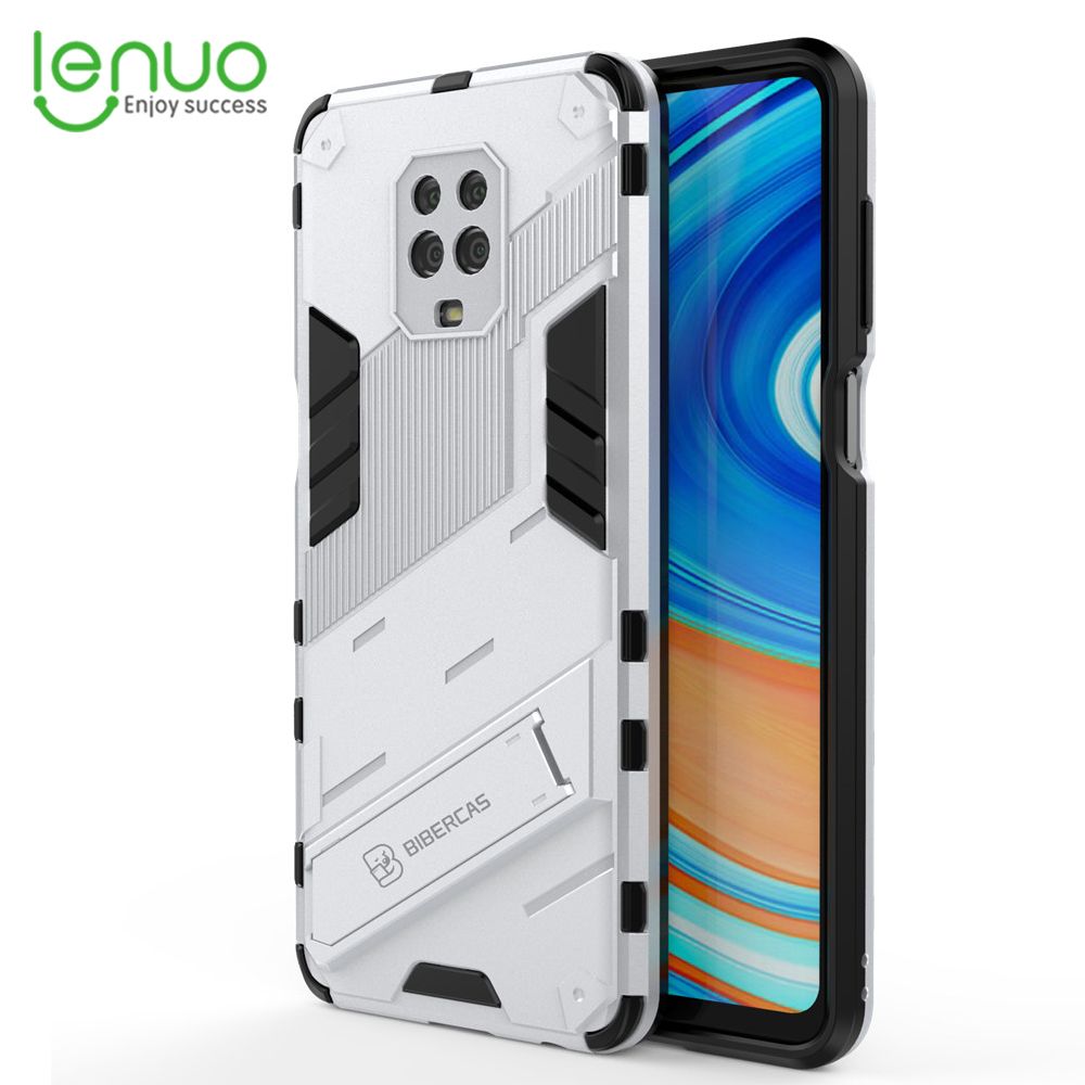 Lenuo Punk-Casing For Xiaomi Redmi Note 9 Pro / Redmi Note 9s / Note 9 Pro Max Back Cover Eight-Color Anti-Fall And Anti-Slip Phone Bracket Lens Protection Cover Lovers Case