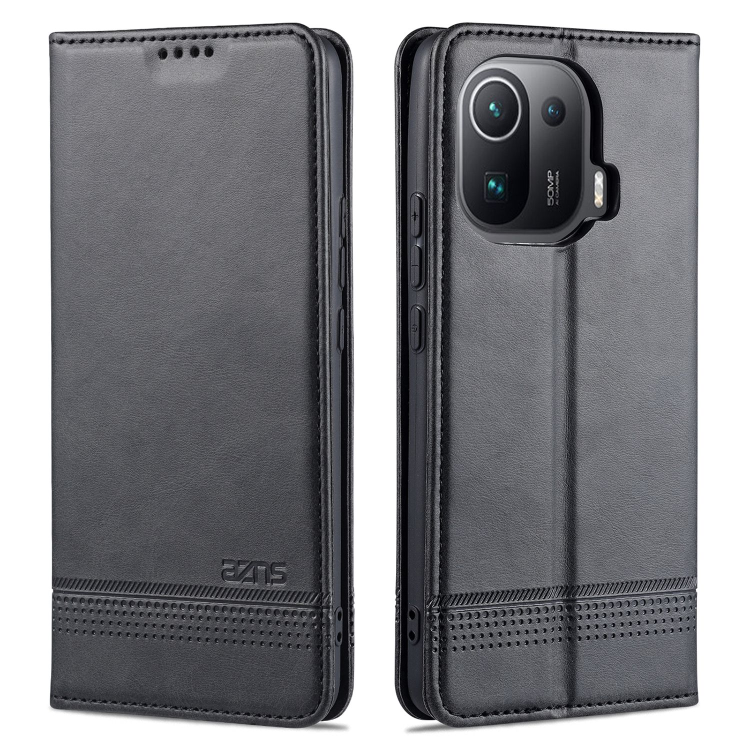 Leather Case for Xiaomi Mi 11 Pro Vintage Flip Wallet Card Slots Magnetic Closure TPU Inner Stand Cover