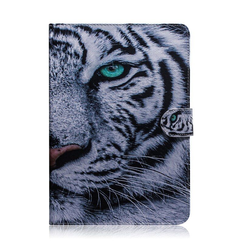 For Huawei MatePad 10.4 10 4 Case Cover BAH3-W09 AL00 Tiger Lion Painted PU Leather Stand for Huawei Mate Pad Tablet + Stylus
