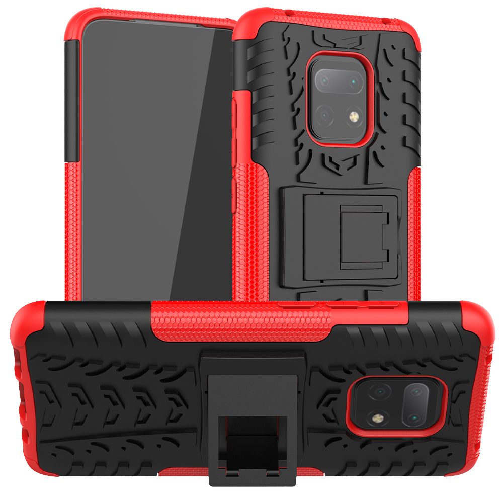 For Xiaomi Redmi 10X 5G Heavy Duty Armor Tough Hybrid Shockproof Dual Layer Kickstand Protective Case Cover