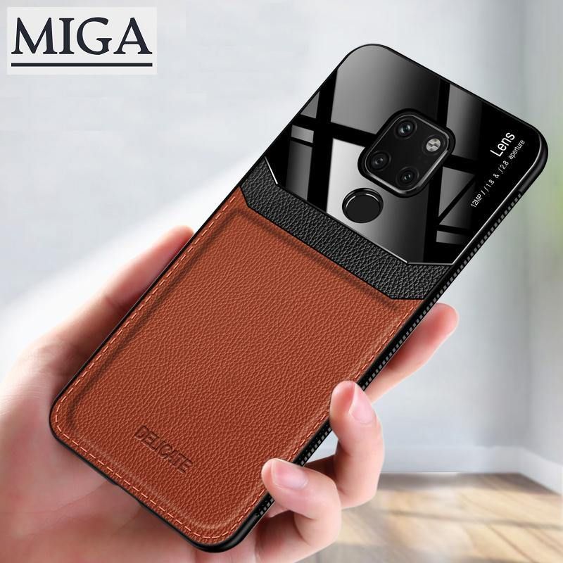 For Huawei Mate 20 20lite 20Pro Pro On leather Mirror Glass Silicone Shockproof Phone Luxury Cute Case