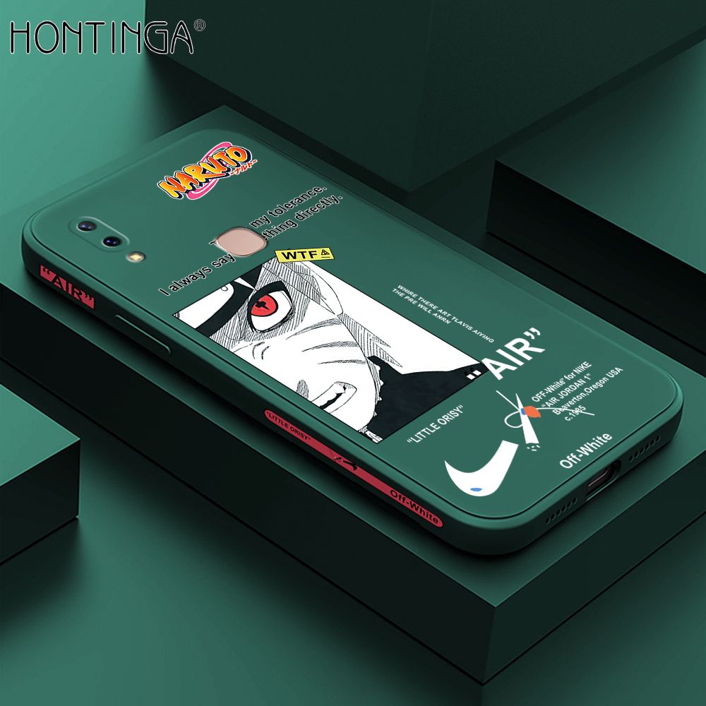 Hontinga for Vivo Y85 Case Side Design New Anime Naruto for Boys Back Cover Soft Square Edge Pattern Liquid Silicone Trend Phone Cases
