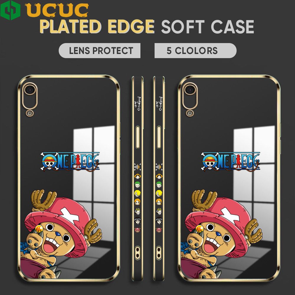 UCUC for Huawei Y6 Pro 2019 Case Creative Cartoon Chopper Luxury 6D Plating Soft Casing Silicone Ultra Thin Phone Cover