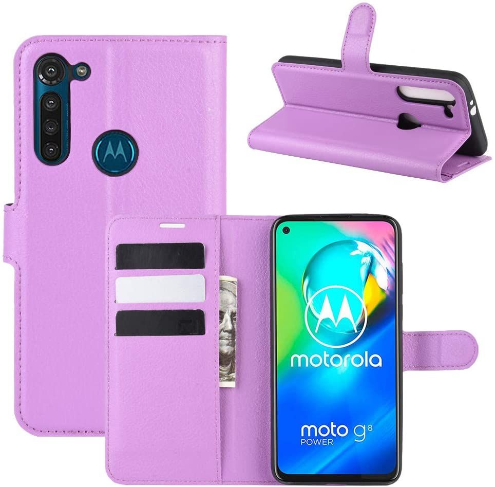 Moto G8 Power Case,Motorola G8 Power Case, PU Leather with Card Holder Case Wallet Flip with Stand Cover Protective Shell for Motorola Moto G8 Power Phone case