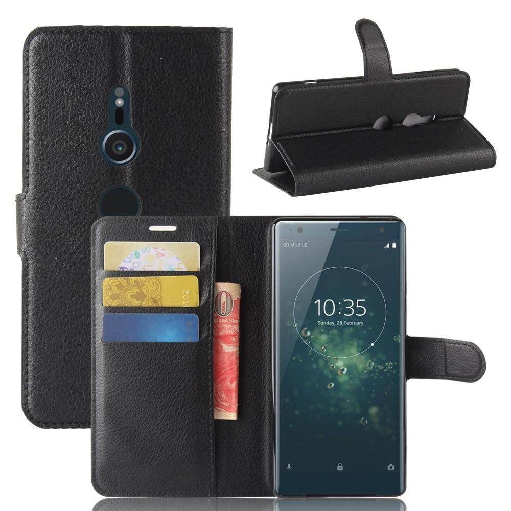 PU Leather Cover For Sony Xperia XZ2 Case Flip Magnetic Closure Stand Wallet Phone Casing