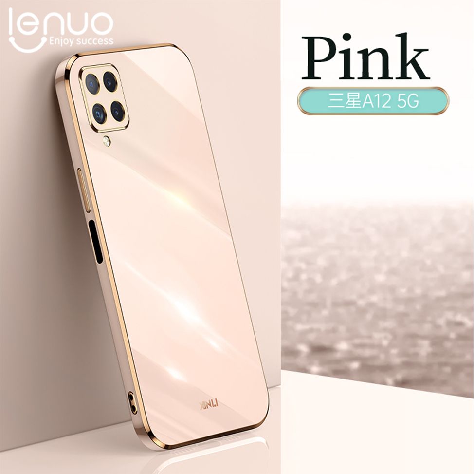 Lenuo Luxury 6D Plating Soft Casing Silicone Phone Case For Samsung Galaxy A12 / M12 Phone Case Shiny Bling Back Cover Coque