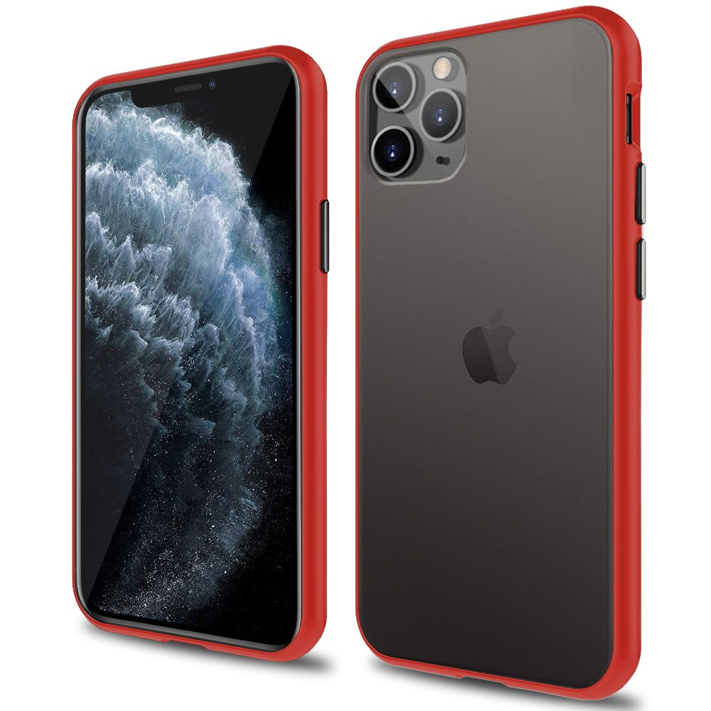 Casing for Apple iPhone 11 Pro Max Translucent Matte Hard PC Back Flexible Shockproof TPU Bumper Case Cover