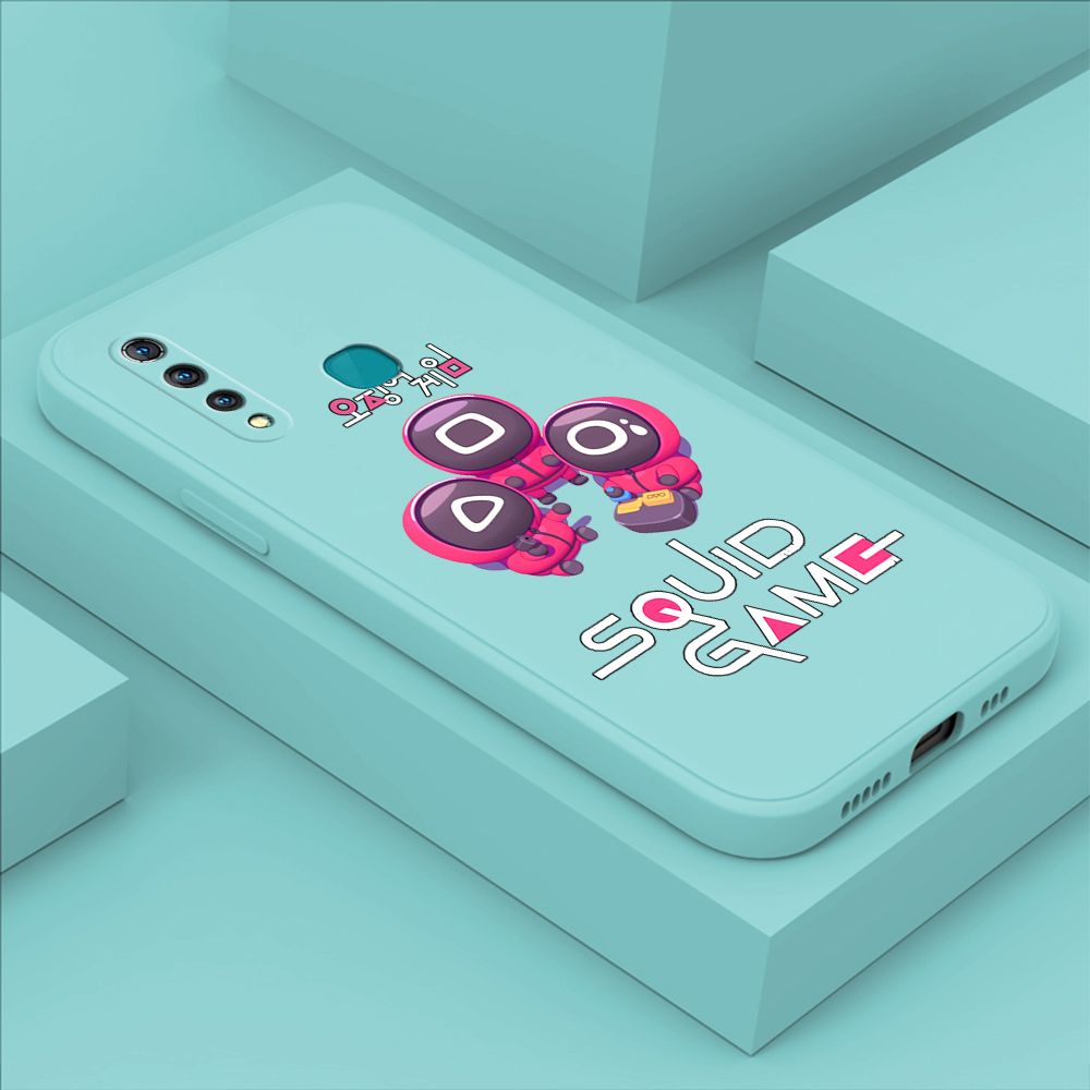 ZeroQiQi for Vivo Z1 Pro Case Cute Cartoon Cute Squid Character Phone Cover Square Liquid Silicone Shockproof Phone Protective Case