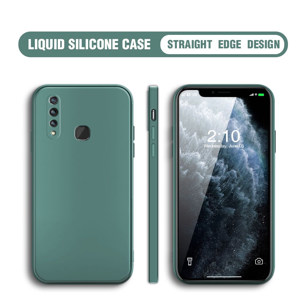 Jizetin for Vivo Z1 Pro Case Thin Soft Luxury Square Liquid Silicone Phone Case Candy Cover