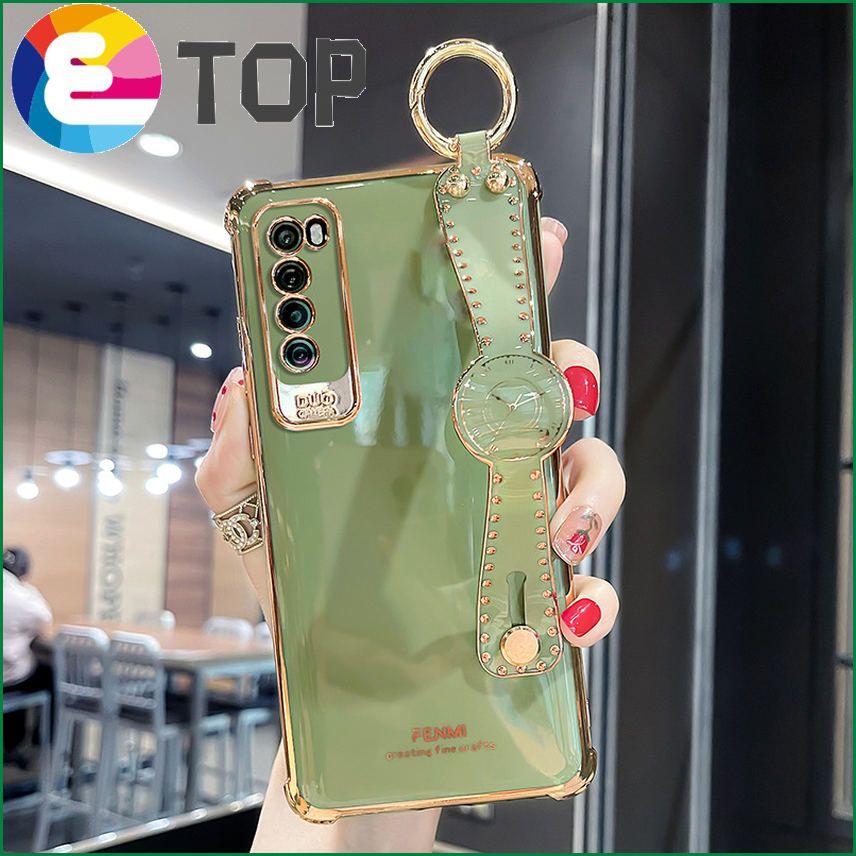 Suitable for Huawei nova7 mobile phone shell women's all-inclusive lens 7pro luggage silicone wristband 7se protective cover