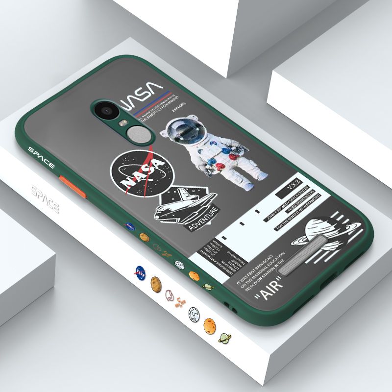 ZeroQiQi for Redmi Note 3 Pro Case Creative Cartoon Astronaut Side Printed Pattern Design Phone Cover Frosted Transparent Ultra Thin Protective Phone Case